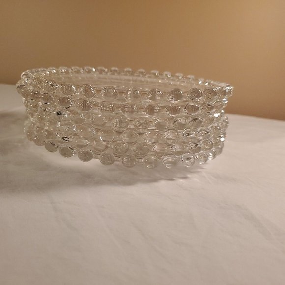 Candlewick Relish Pickle Dish and 6 plates set of 7, Vintage from France, - Picture 15 of 16